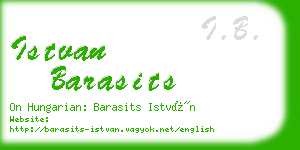 istvan barasits business card